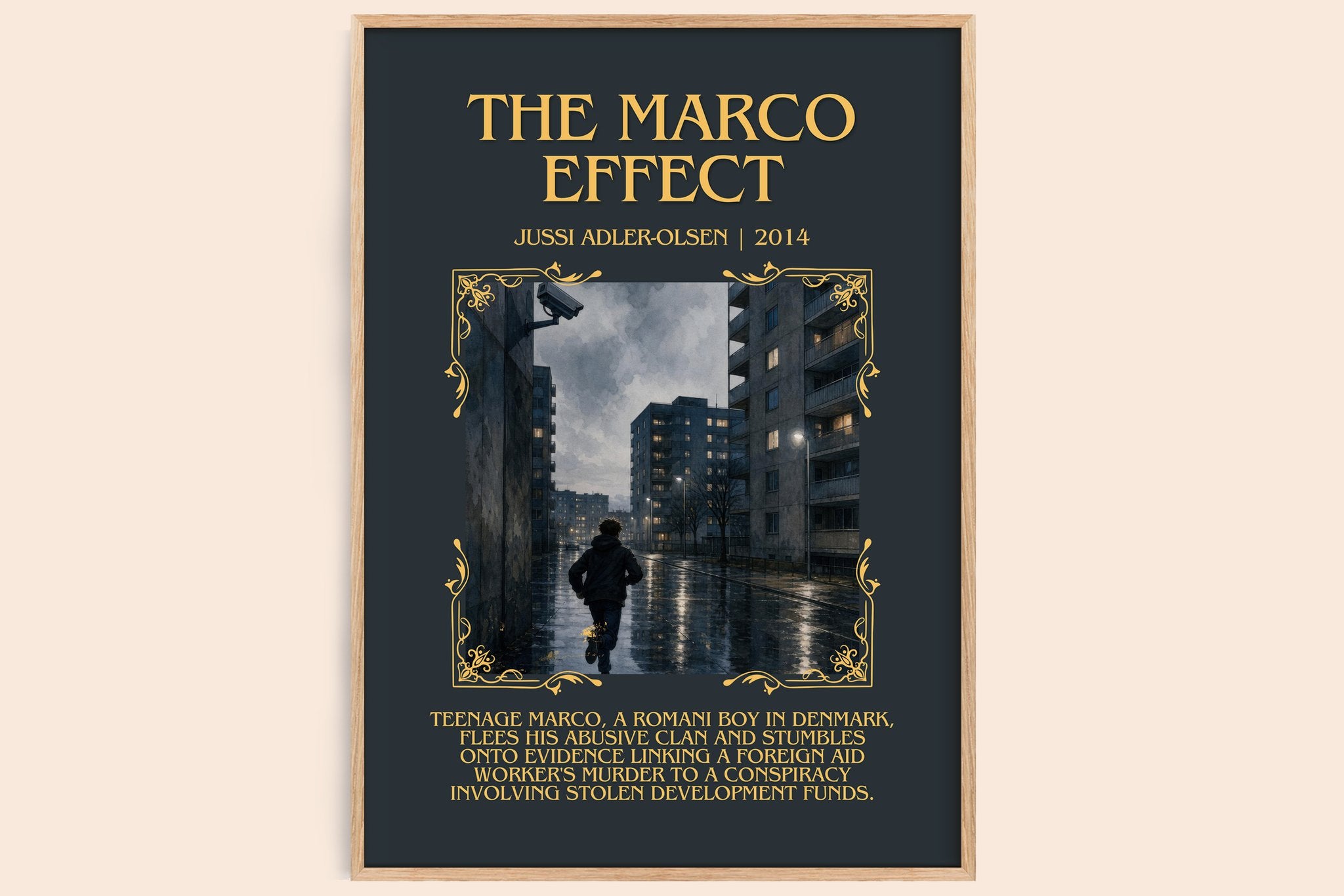 The Marco Effect Minimalist Book Poster by Jussi Adler-Olsen