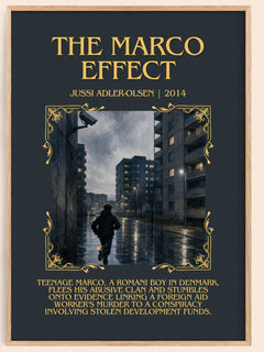The Marco Effect Minimalist Book Poster by Jussi Adler-Olsen – image 1