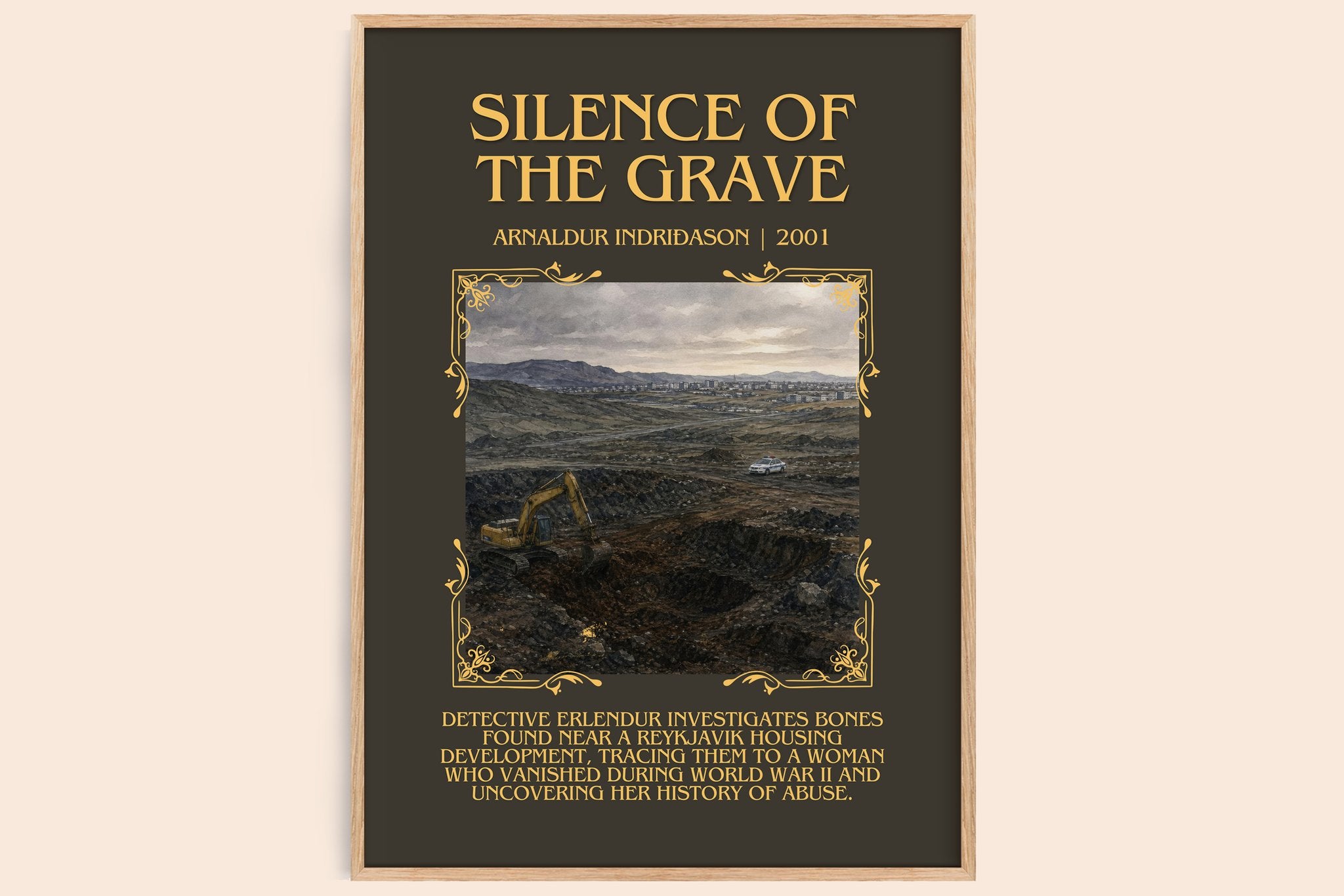 Silence of the Grave Minimalist Book Poster by Arnaldur Indriðason