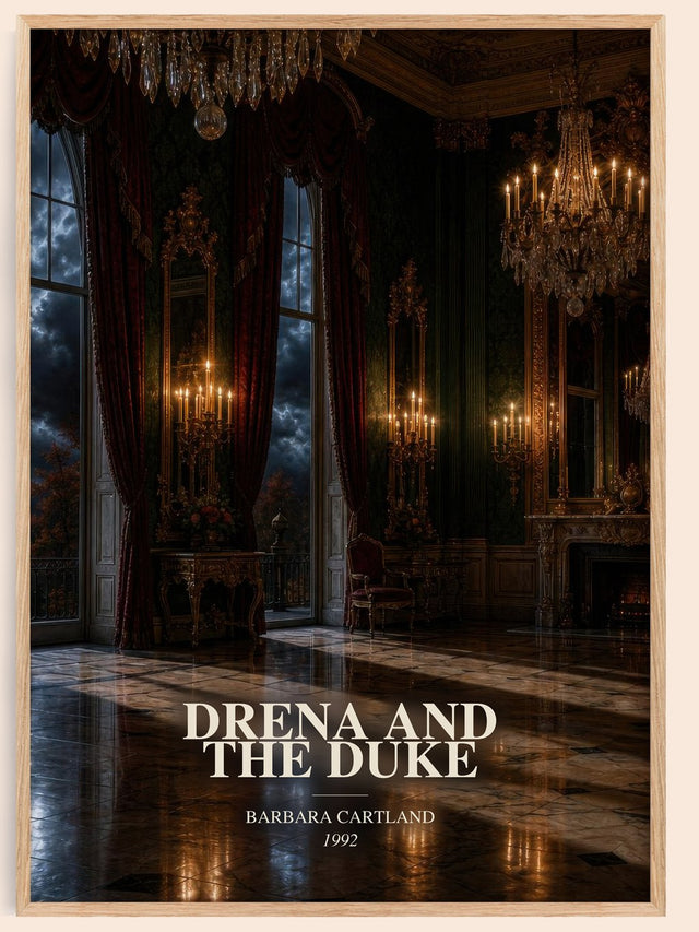 Drena And The Duke Book Watercolour Illustration by Barbara Cartland