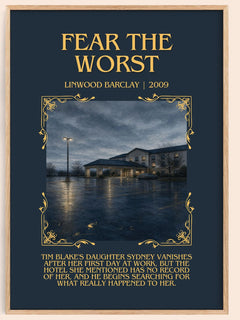 Fear the Worst Minimalist Book Poster by Linwood Barclay – image 1