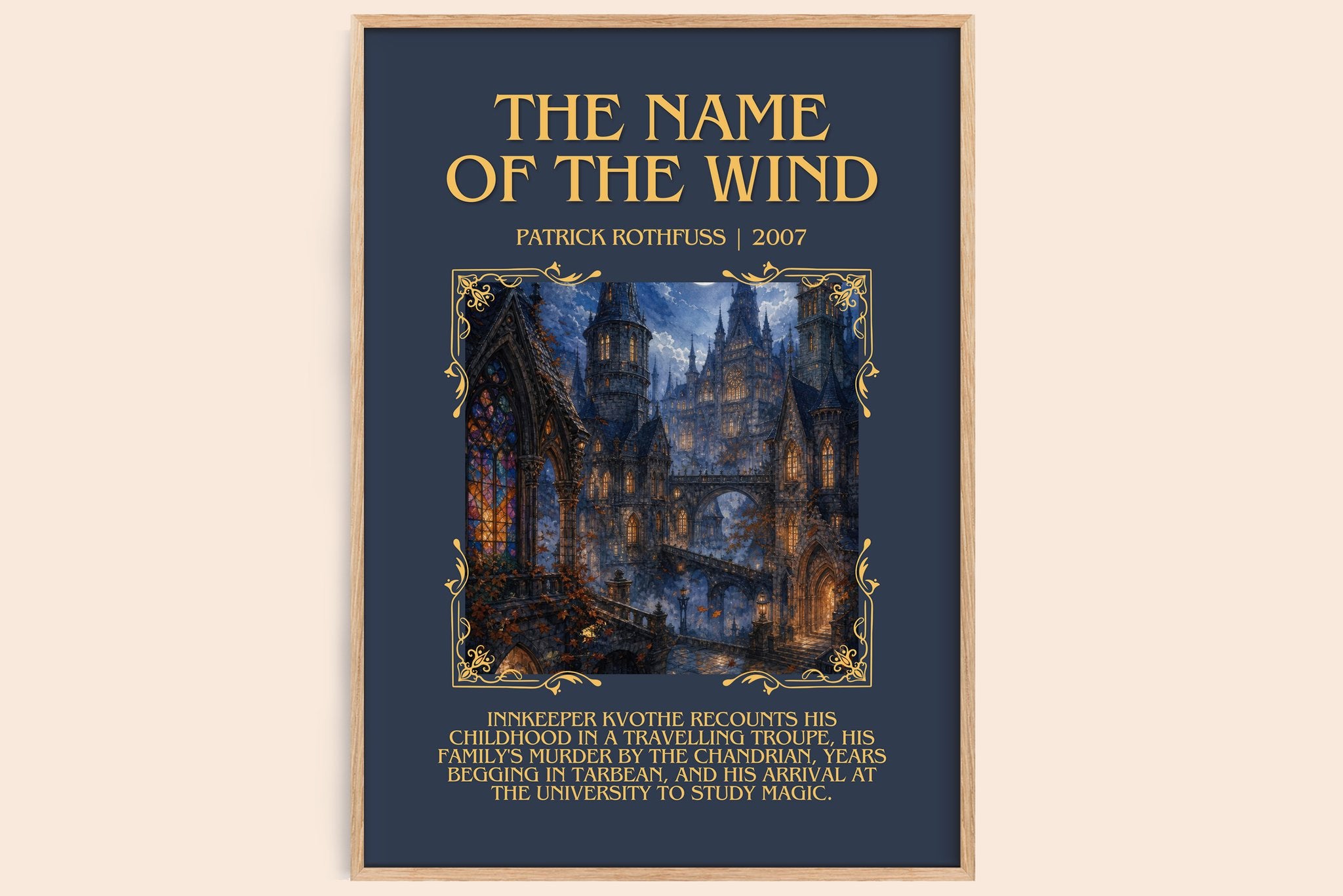 The Name of the Wind Minimalist Book Poster by Patrick Rothfuss