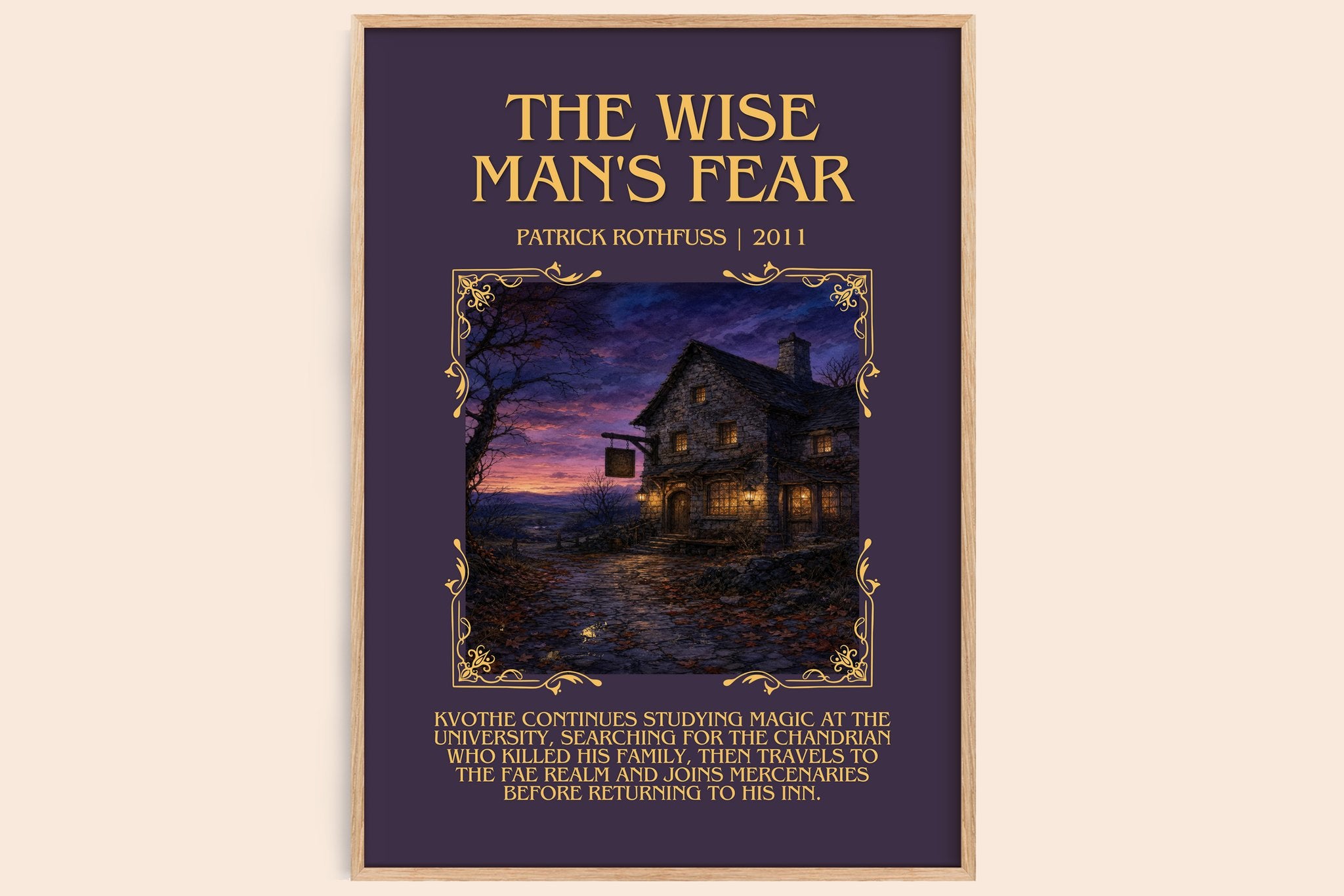 The Wise Man's Fear Minimalist Book Poster by Patrick Rothfuss