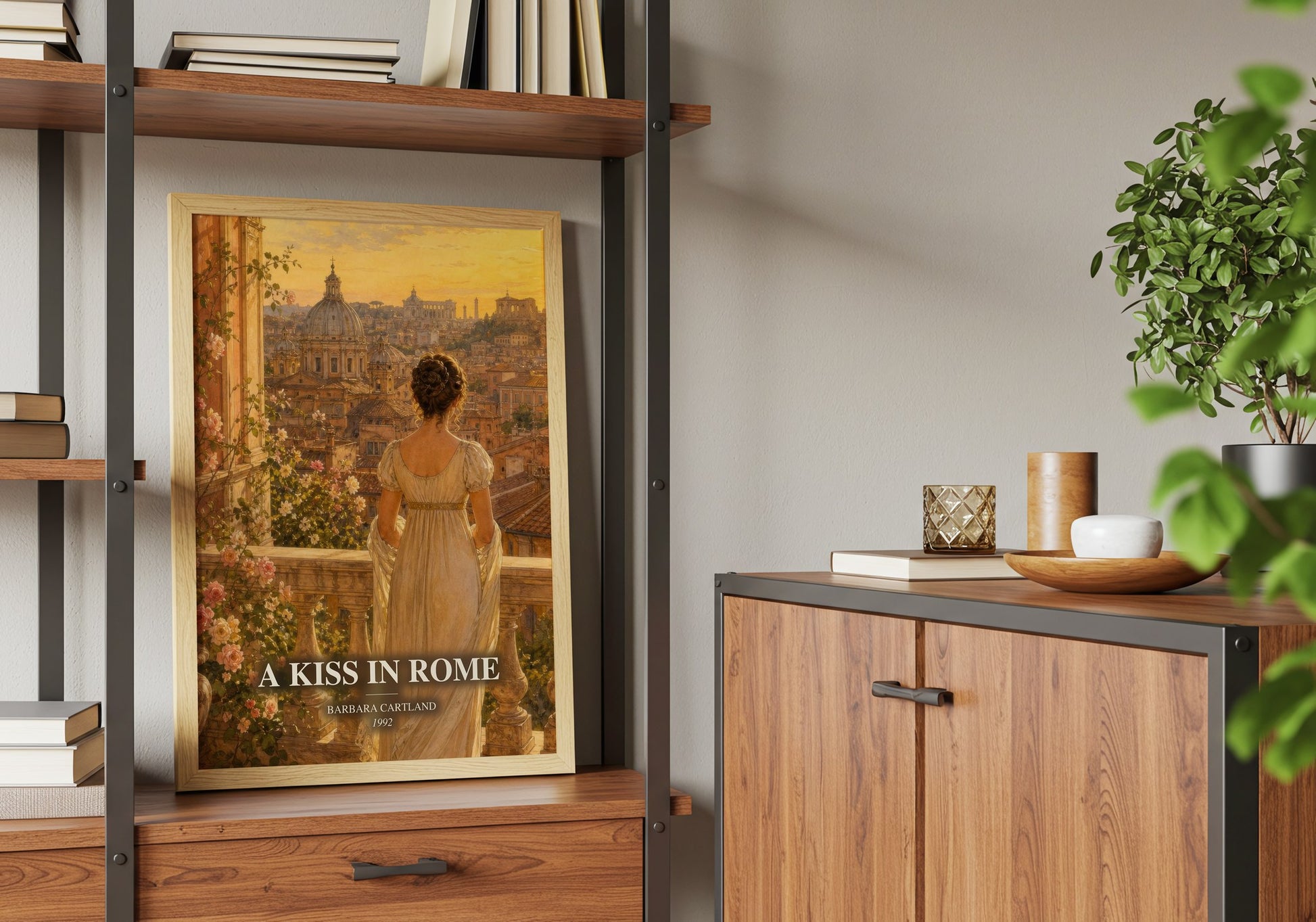 A Kiss In Rome book watercolour illustration paper finish options – matte satin gloss