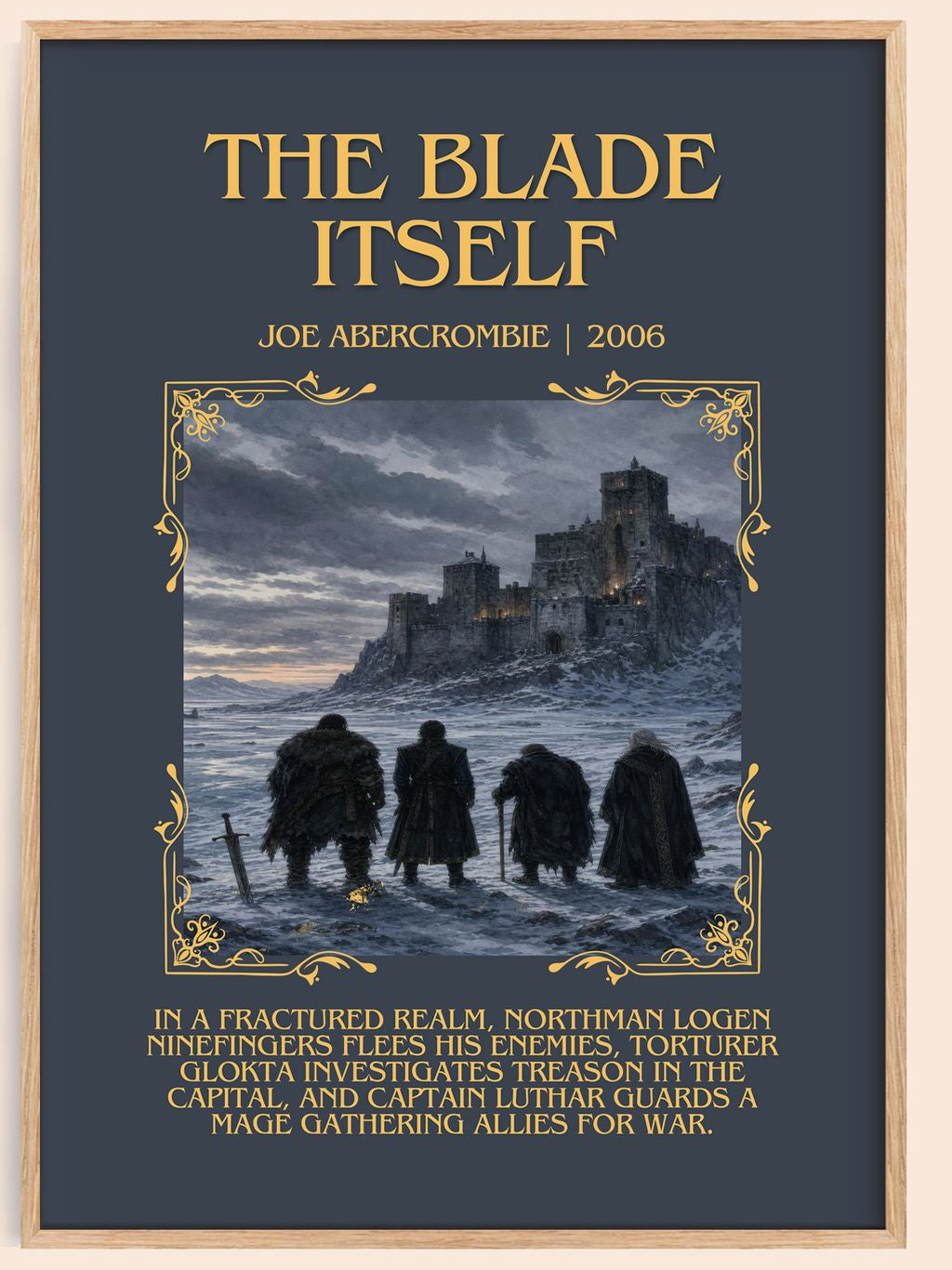 The Blade Itself Minimalist Book Poster by Joe Abercrombie – book poster