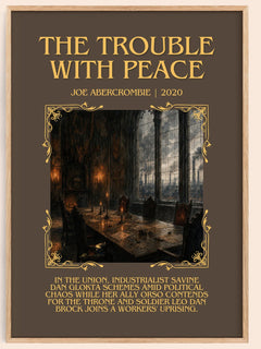 The Trouble with Peace Minimalist Book Poster by Joe Abercrombie – image 1