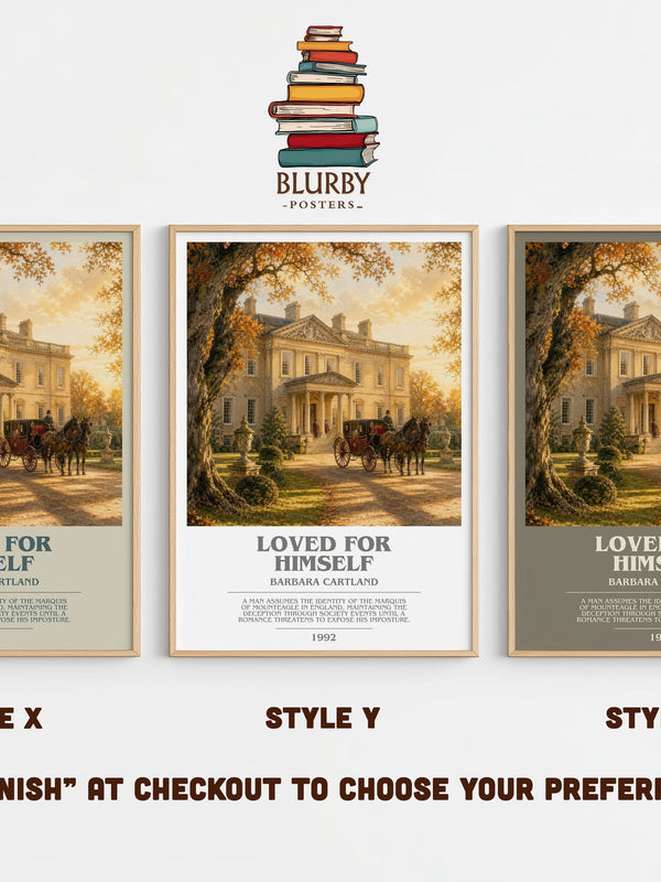 Loved For Himself bookish print in frame leaning in hallway – romance wall art