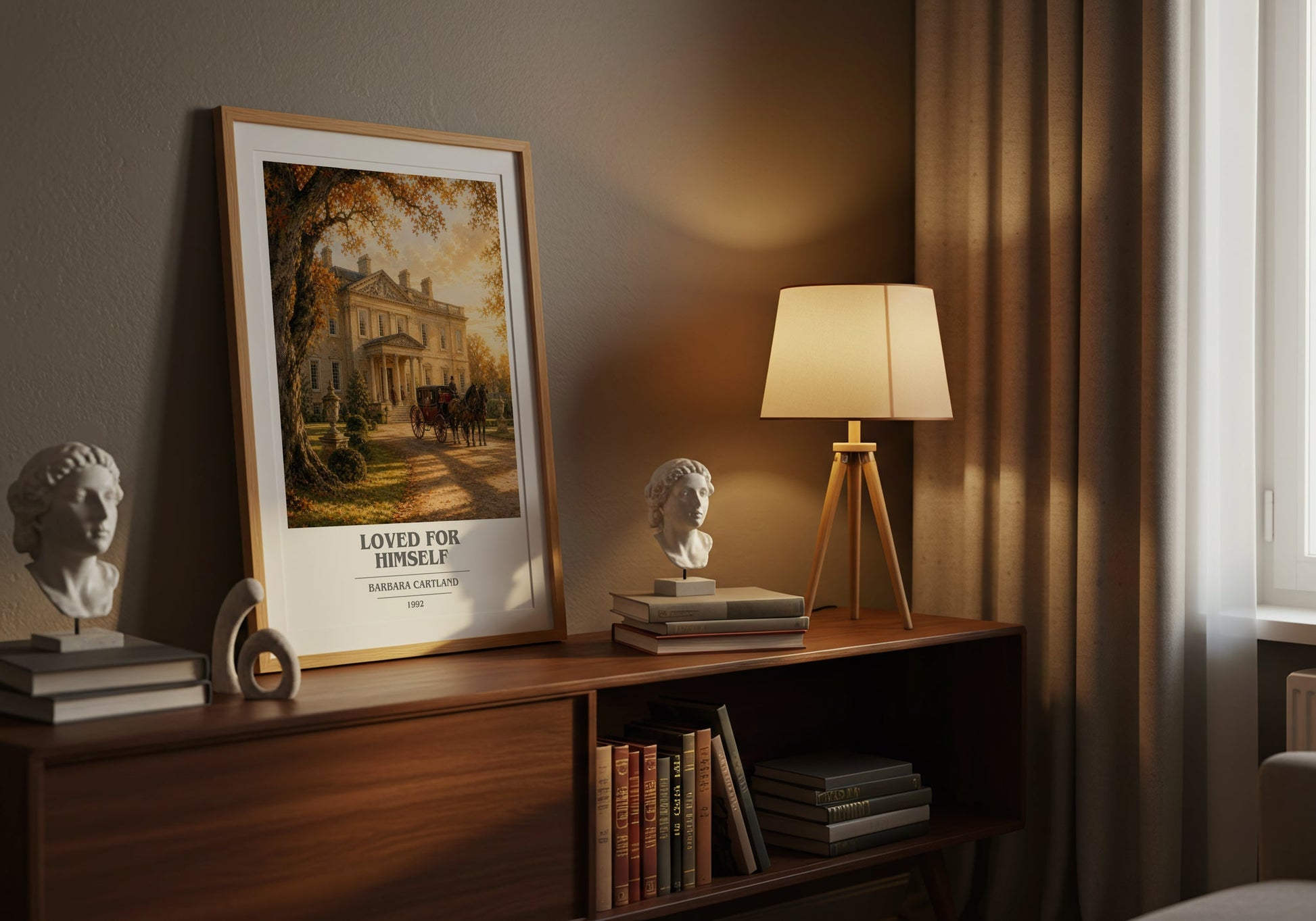 Loved For Himself book cover book poster framed on wall – romance wall art