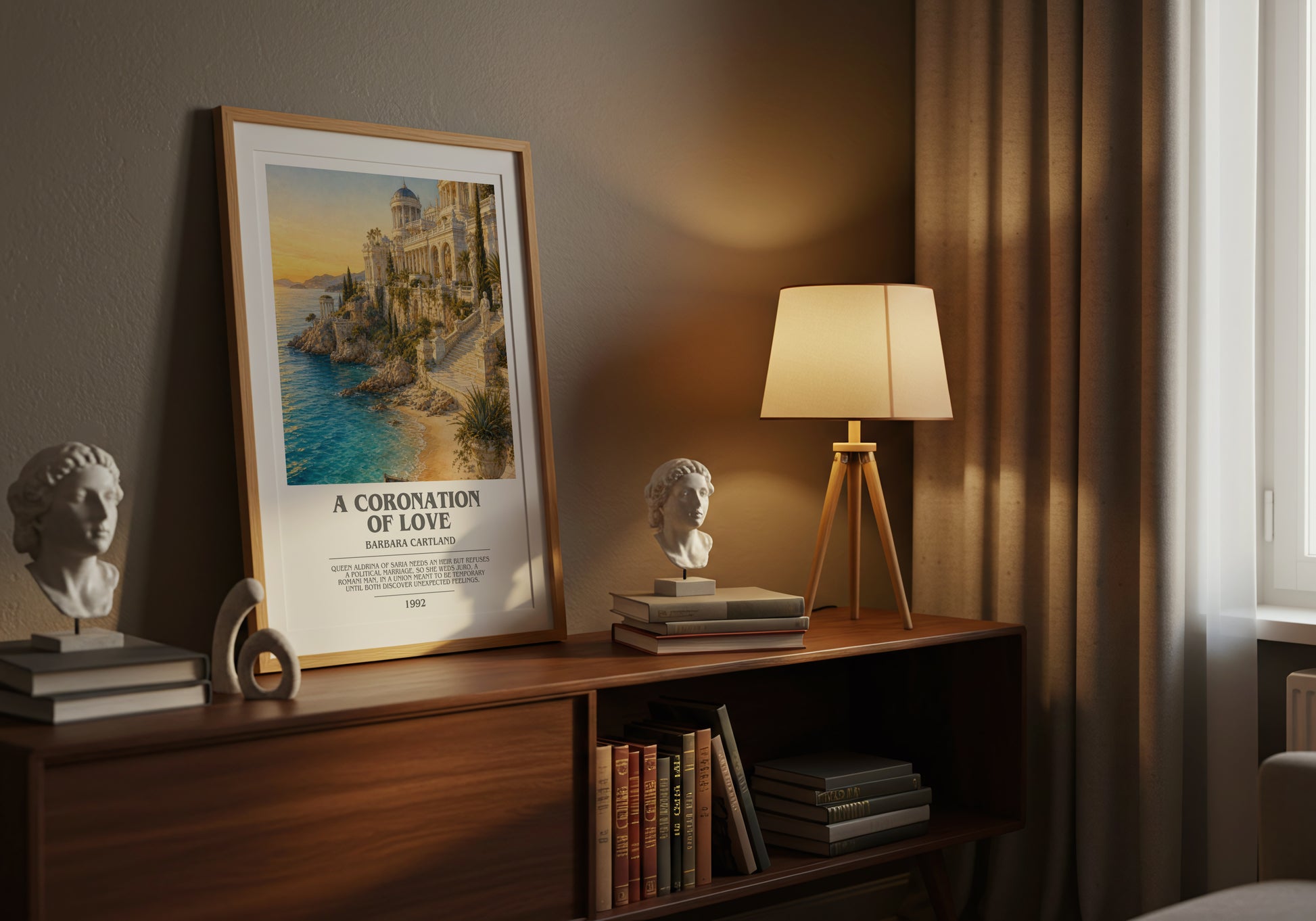 A Coronation Of Love bookish book poster framed on wall – romance wall art
