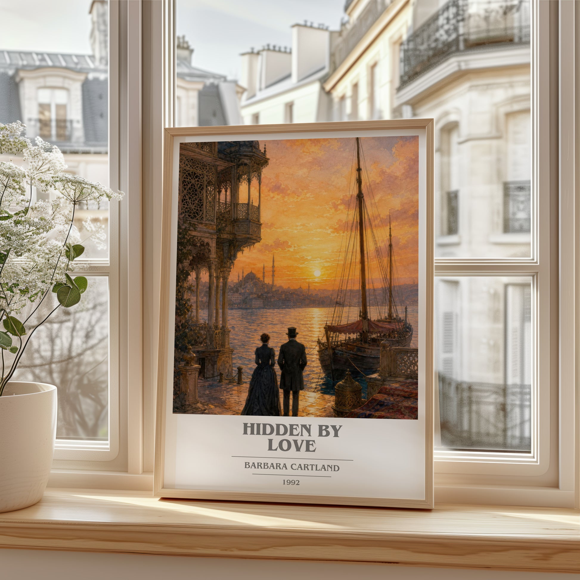 Hidden By Love book cover poster colour and style options – Barbara Cartland book art