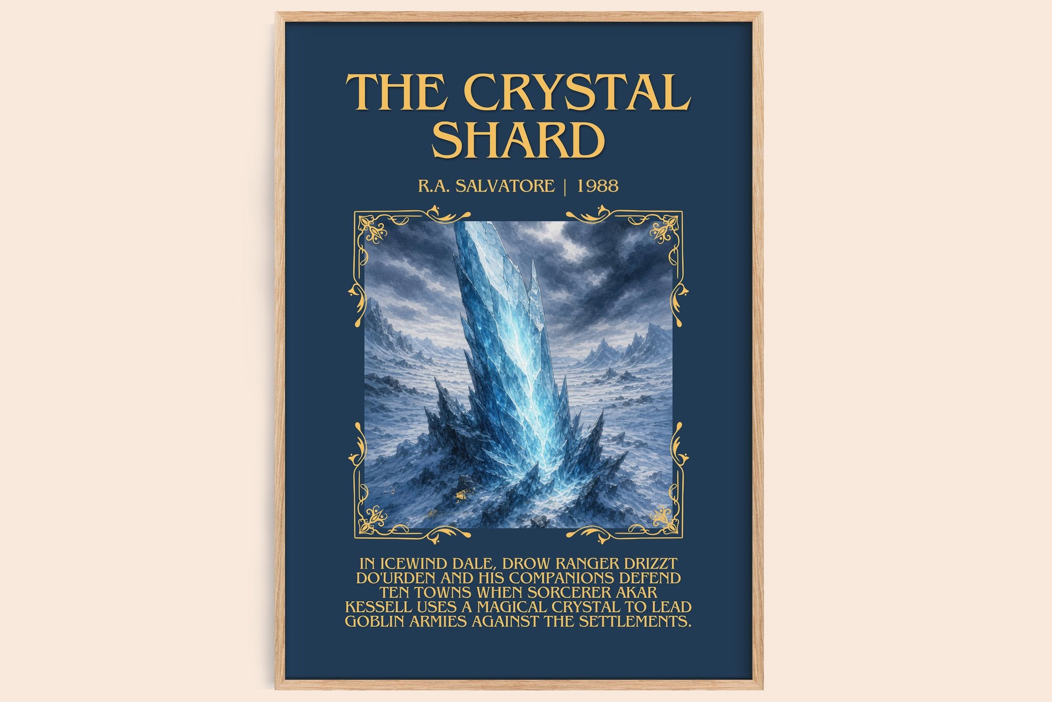 The Crystal Shard Minimalist Book Poster by R.A. Salvatore