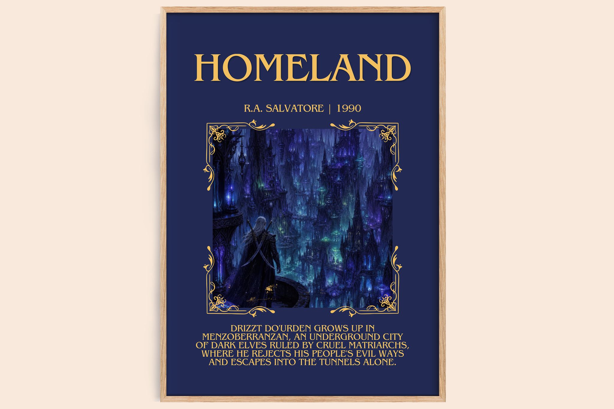 Homeland Minimalist Book Poster by R.A. Salvatore