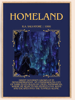 Homeland Minimalist Book Poster by R.A. Salvatore – image 1