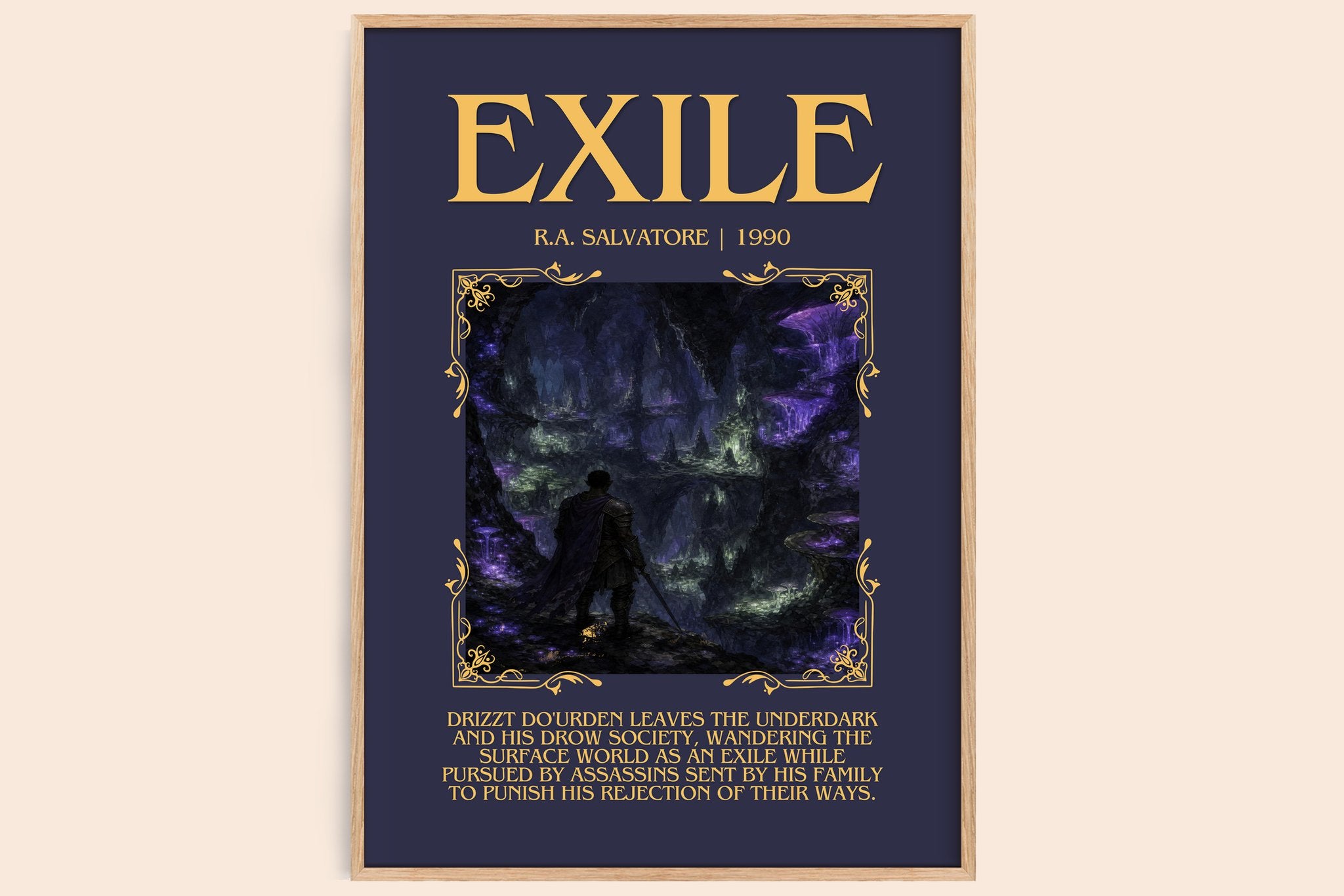 Exile Minimalist Book Poster by R.A. Salvatore