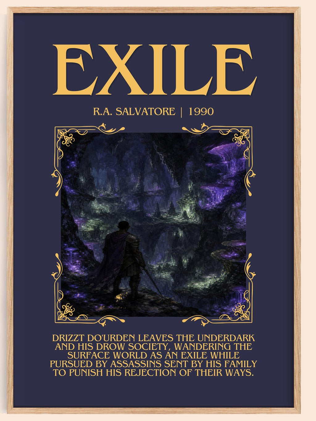 Exile Minimalist Book Poster by R.A. Salvatore – book poster