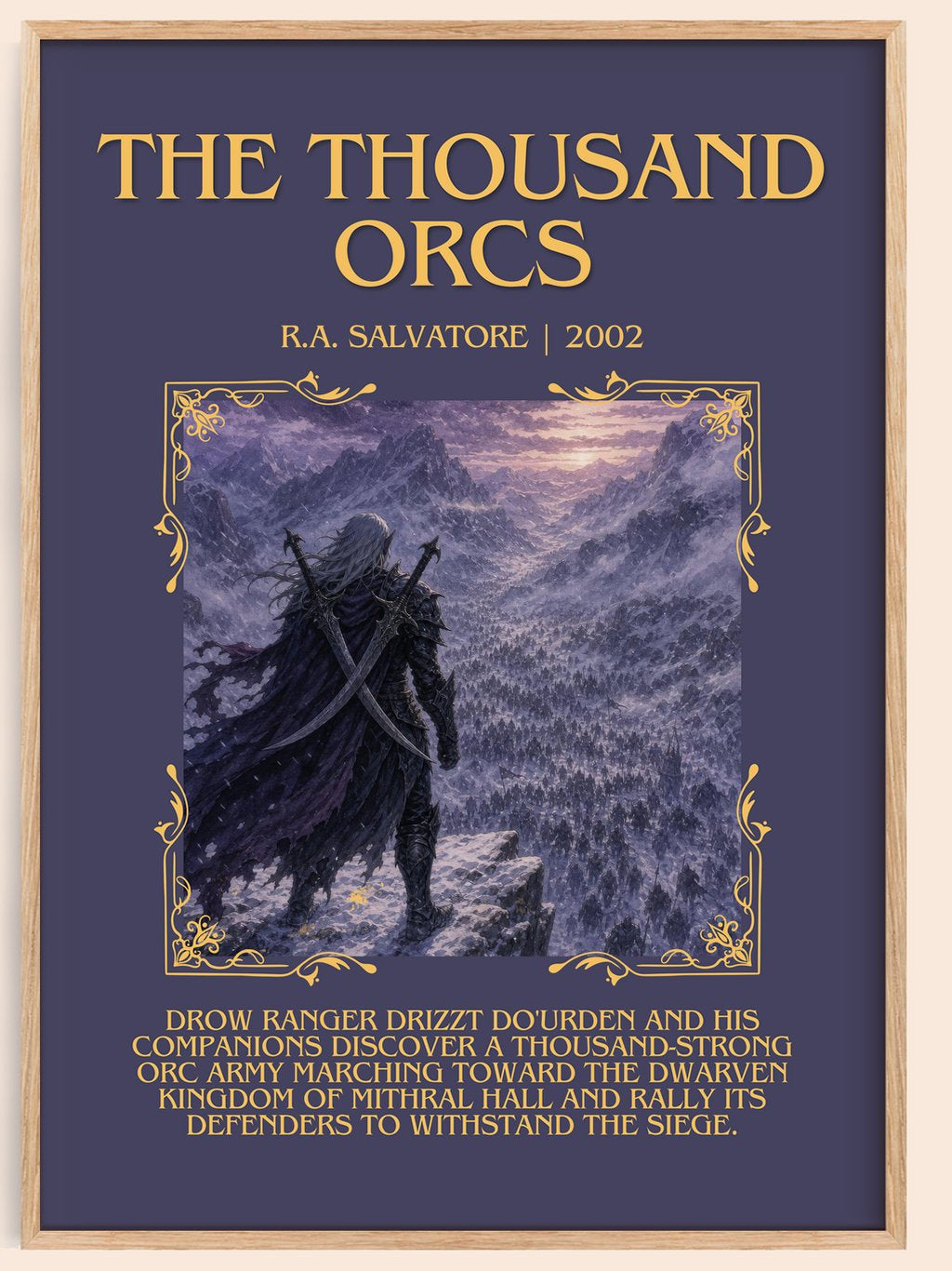 The Thousand Orcs Minimalist Book Poster by R.A. Salvatore – book poster