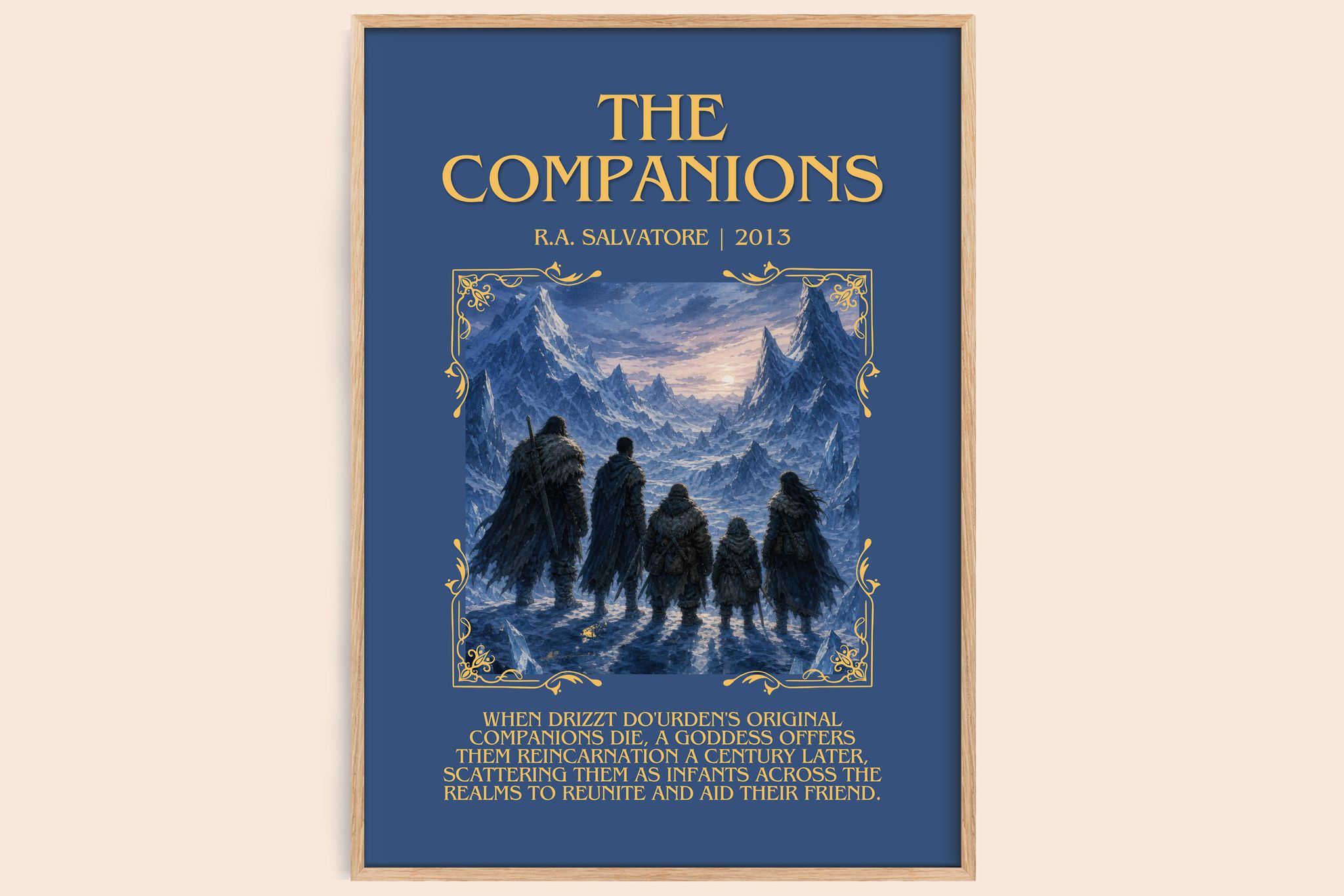 The Companions Minimalist Book Poster by R.A. Salvatore