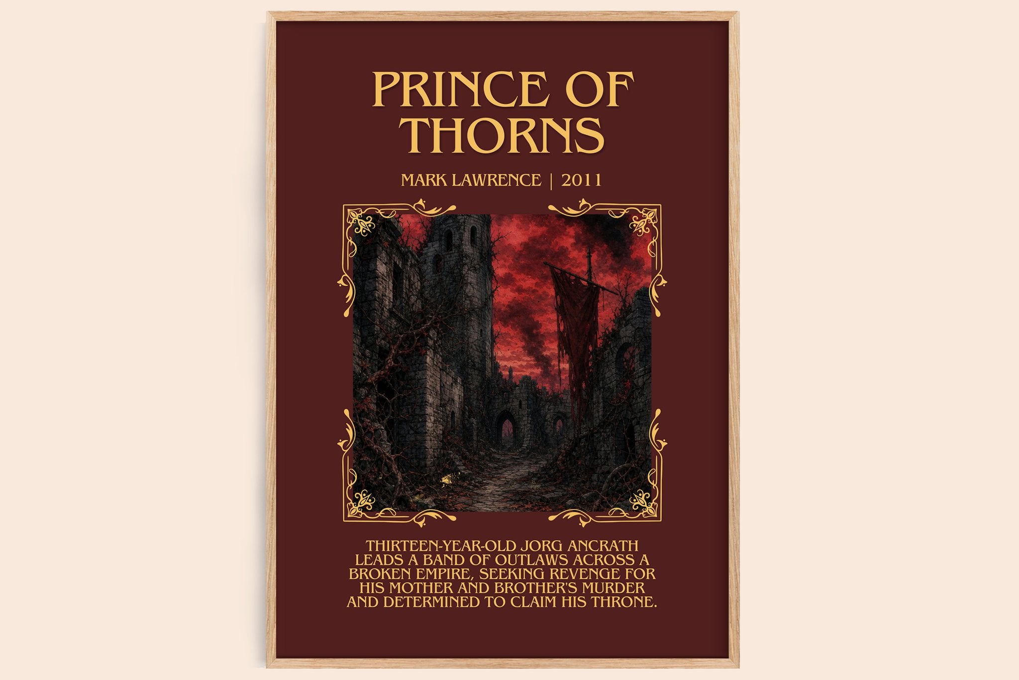 Prince of Thorns Minimalist Book Poster by Mark Lawrence