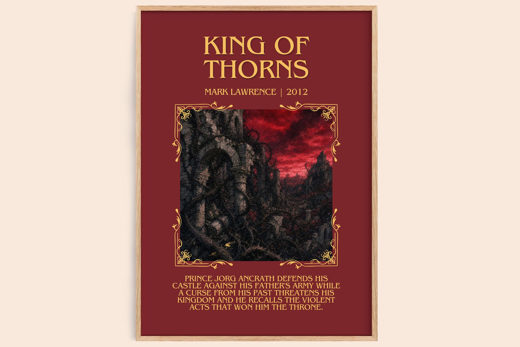 King of Thorns Minimalist Book Poster by Mark Lawrence
