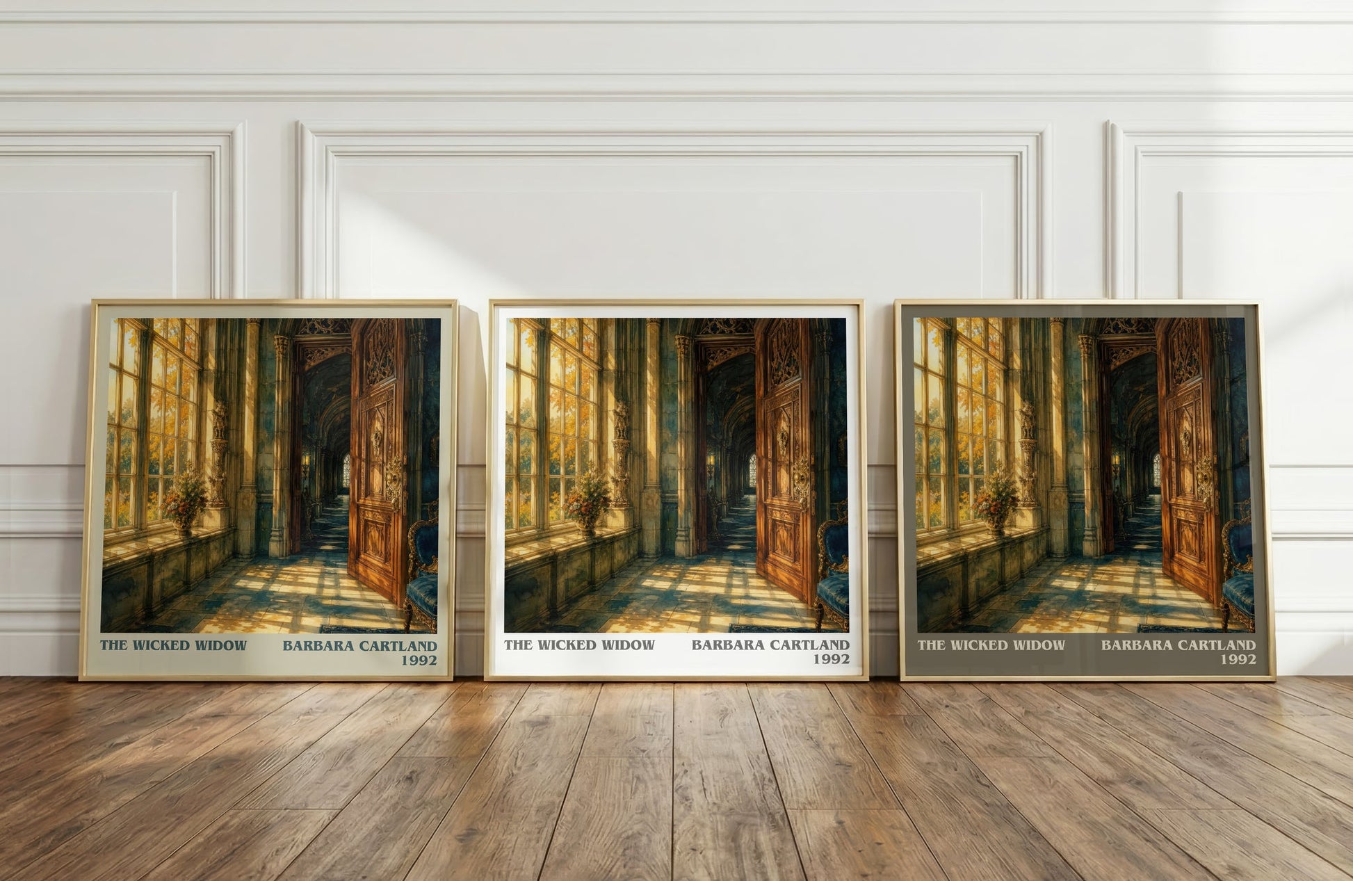 The Wicked Widow literary art print colour and style options – Barbara Cartland book art