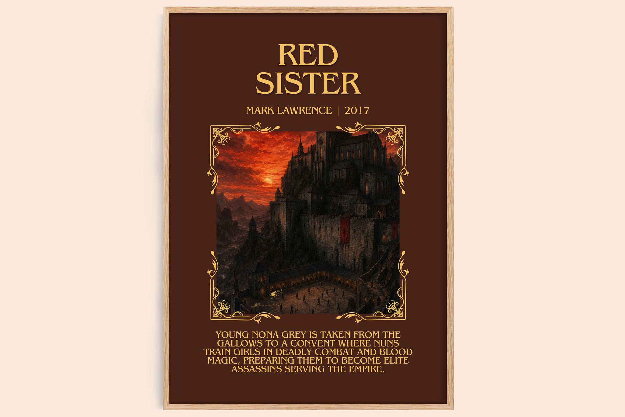 Red Sister Minimalist Book Poster by Mark Lawrence