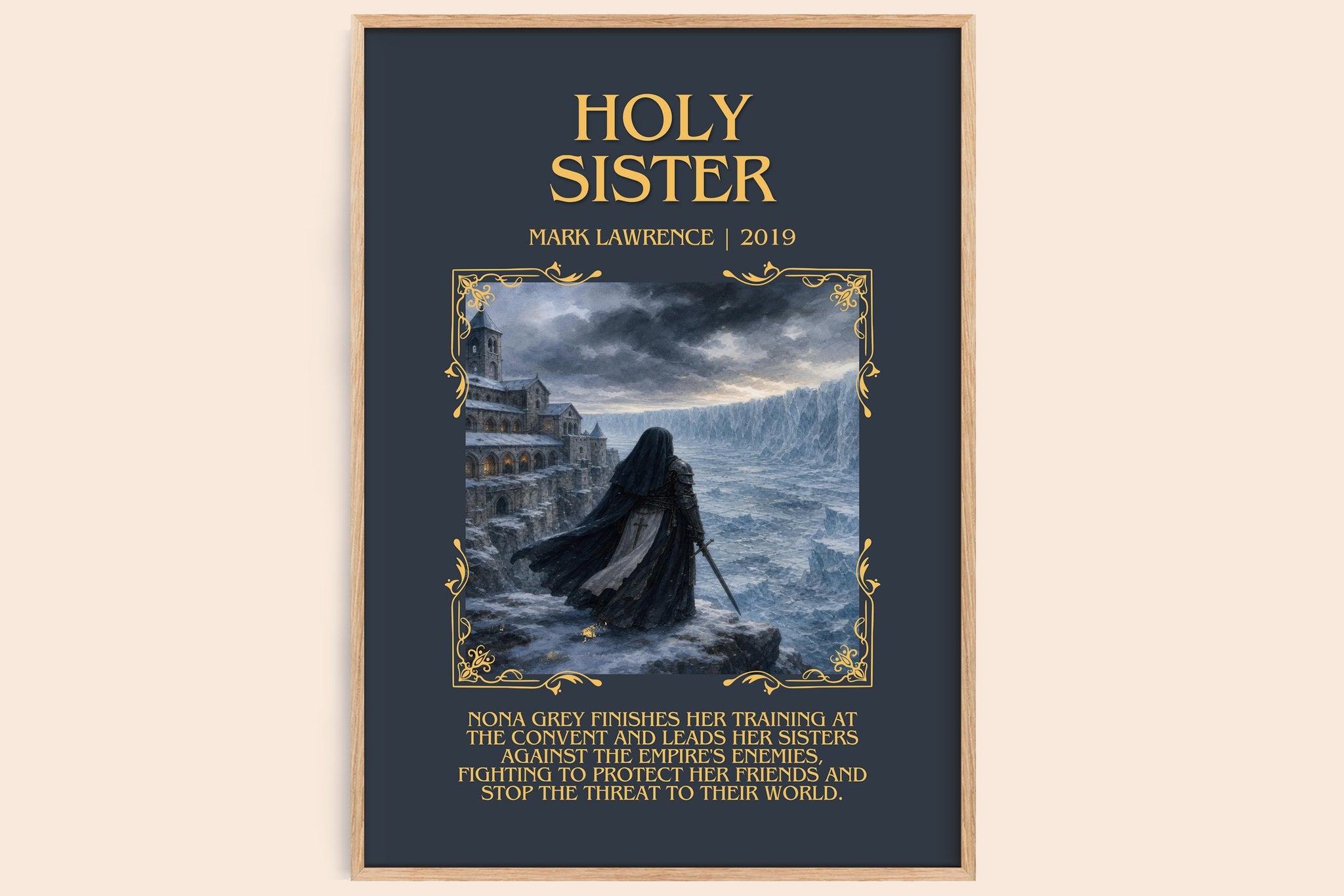 Holy Sister Minimalist Book Poster by Mark Lawrence