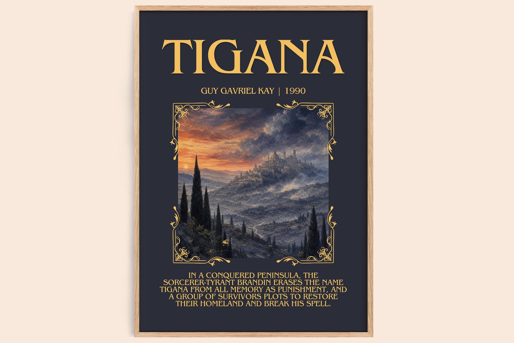Tigana Minimalist Book Poster by Guy Gavriel Kay