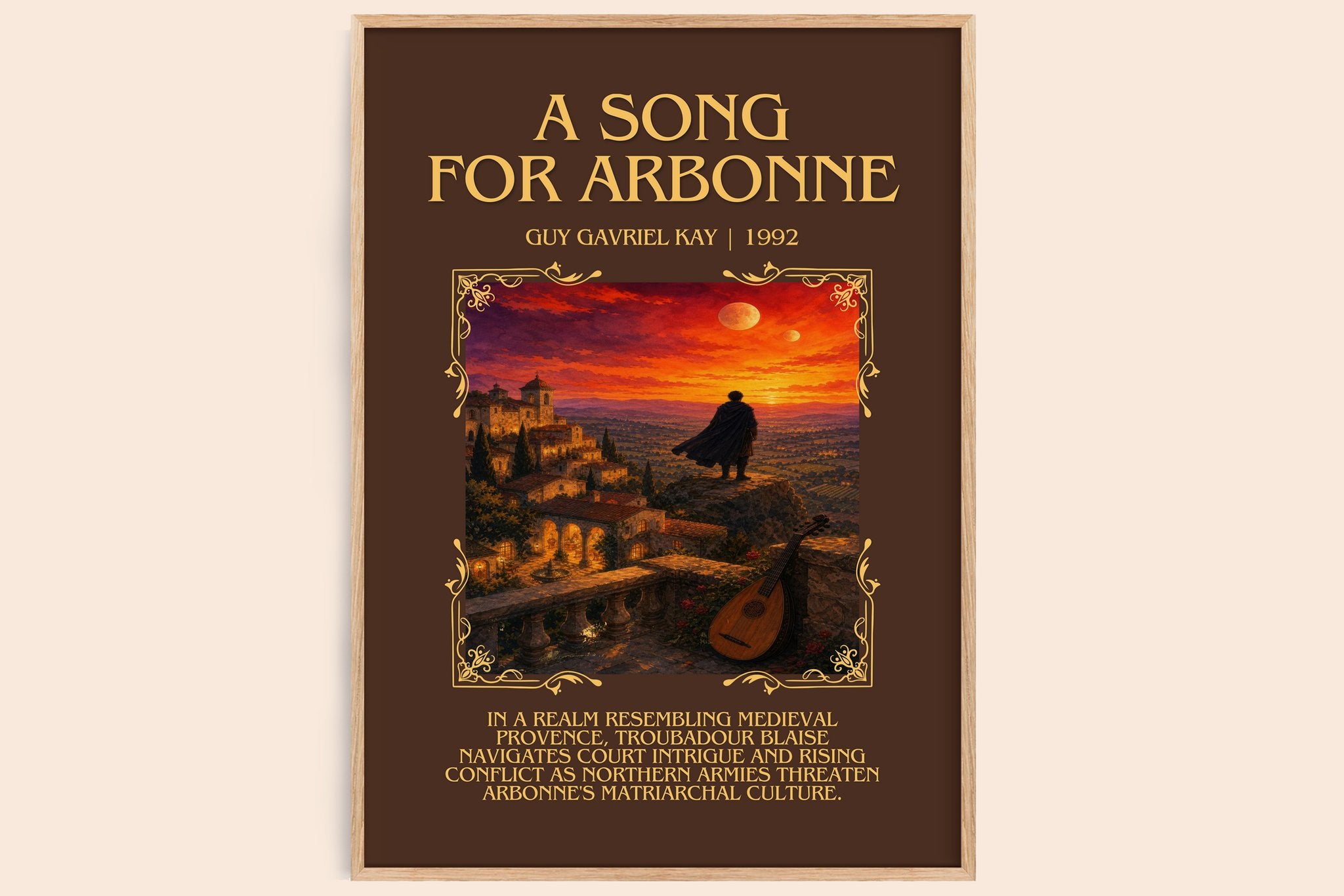 A Song for Arbonne Minimalist Book Poster by Guy Gavriel Kay