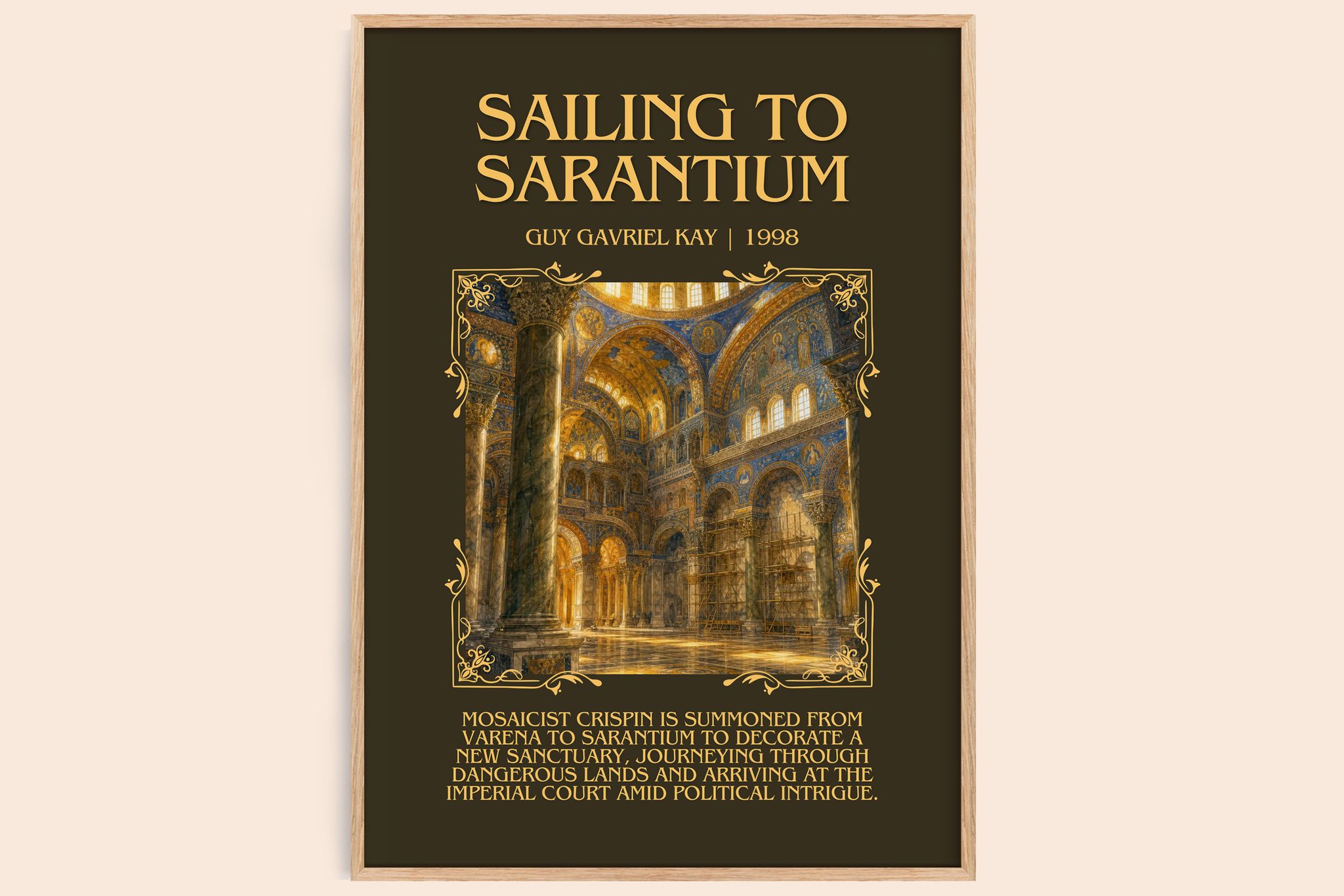Sailing to Sarantium Minimalist Book Poster by Guy Gavriel Kay