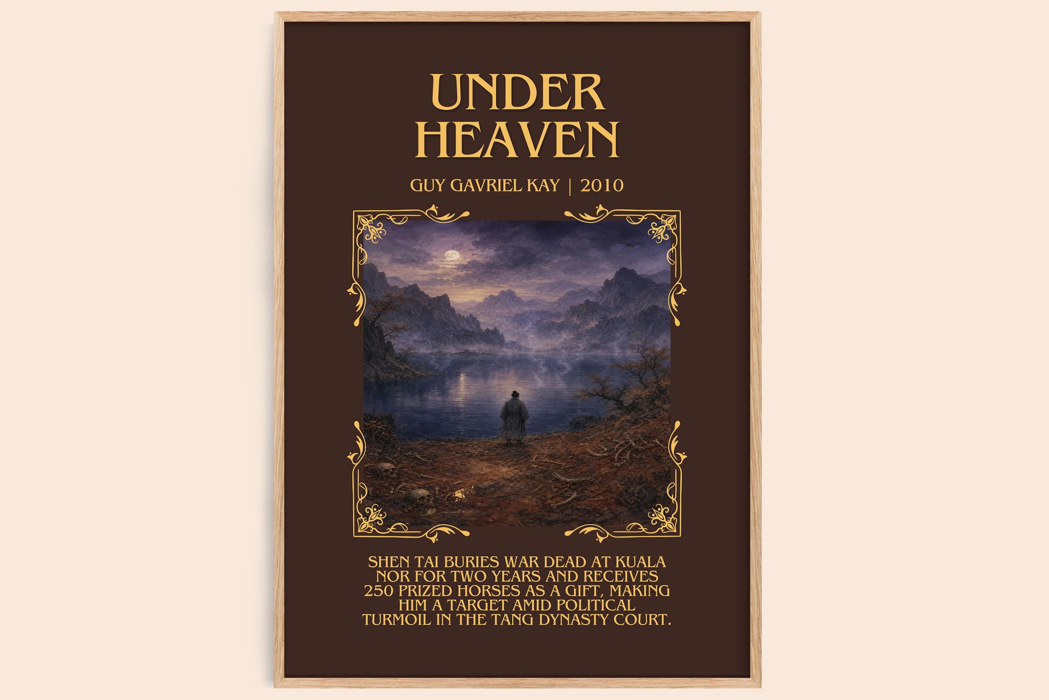 Under Heaven Minimalist Book Poster by Guy Gavriel Kay