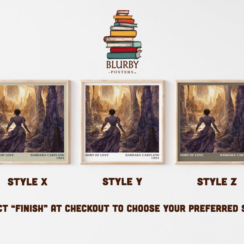 Born Of Love literary print in frame leaning in hallway – romance wall art