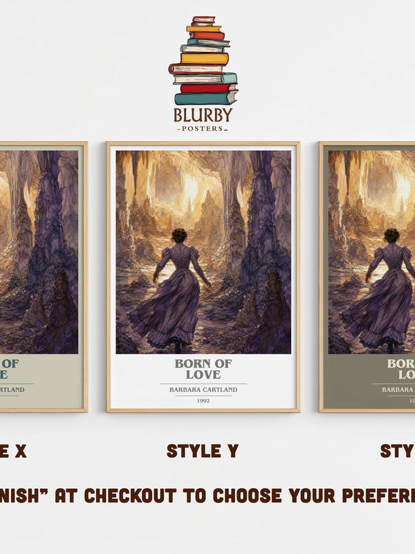 Born Of Love book cover print in frame leaning in hallway – romance wall art