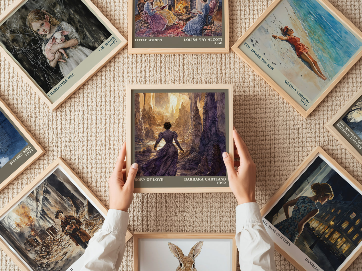 Born Of Love literary book poster framed on wall – romance wall art