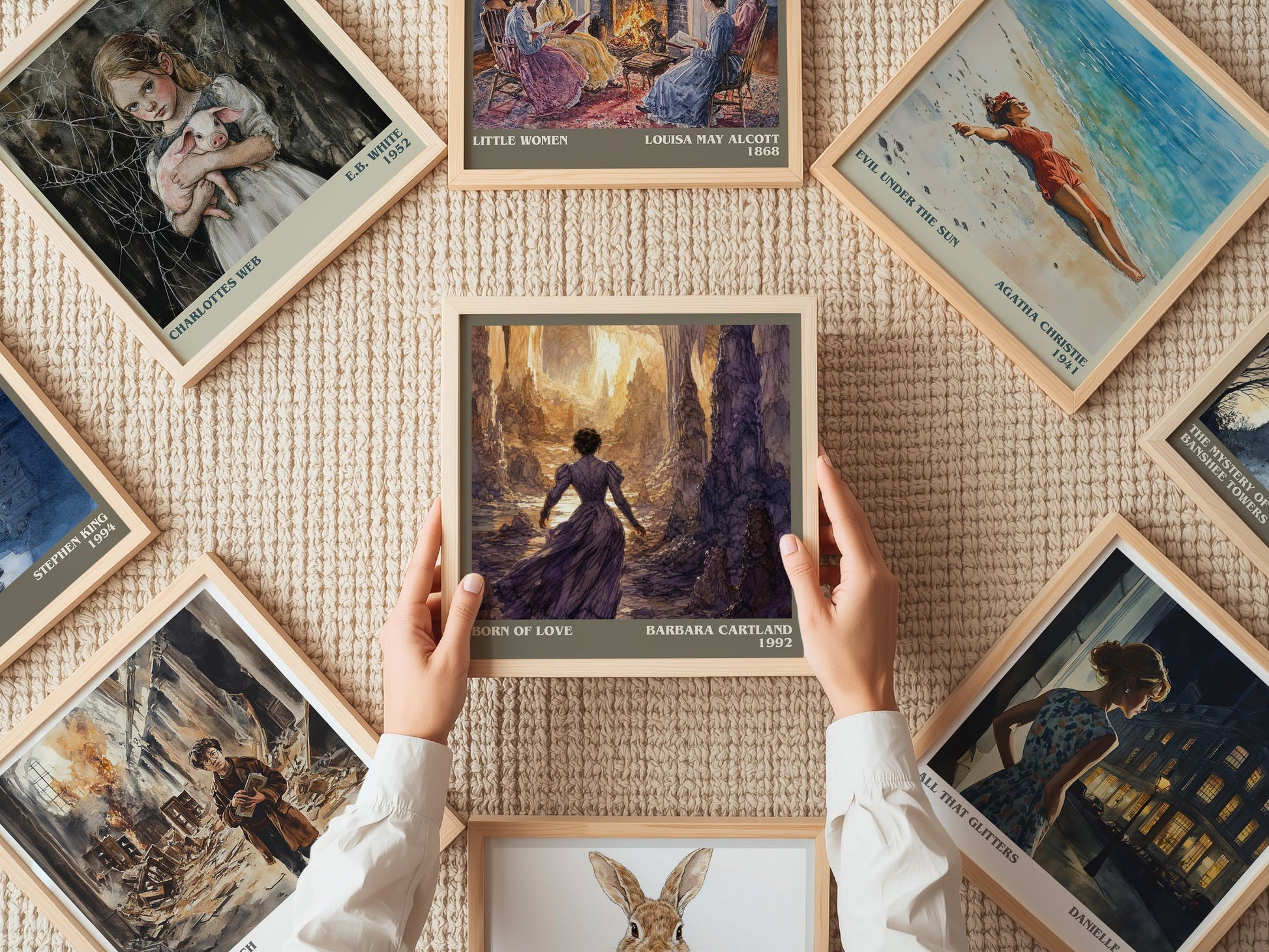 Born Of Love literary book poster framed on wall – romance wall art