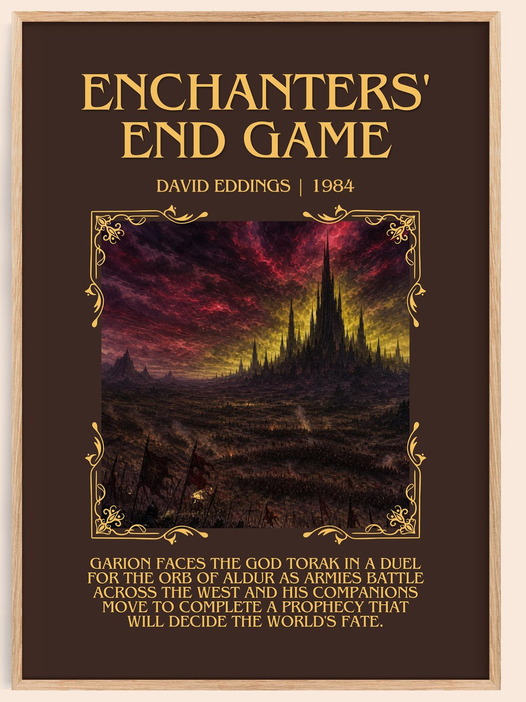 Enchanters' End Game Minimalist Book Poster by David Eddings – book poster
