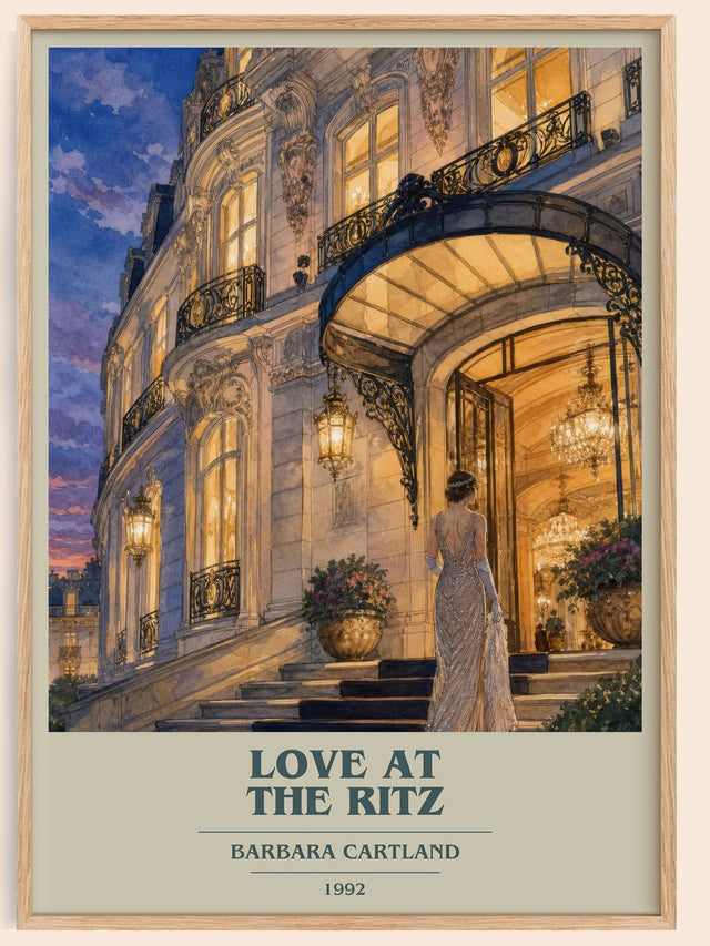 Love At The Ritz Book Cover Poster by Barbara Cartland