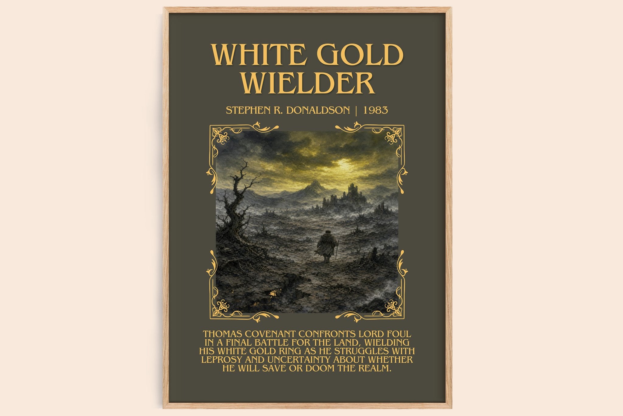 White Gold Wielder Minimalist Book Poster by Stephen R. Donaldson