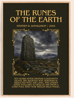 The Runes of the Earth Minimalist Book Poster by Stephen R. Donaldson – image 1