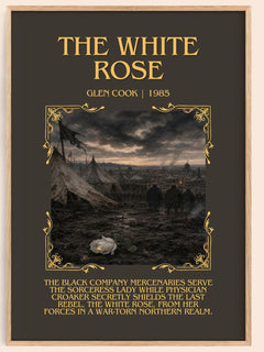 The White Rose Minimalist Book Poster by Glen Cook – image 1