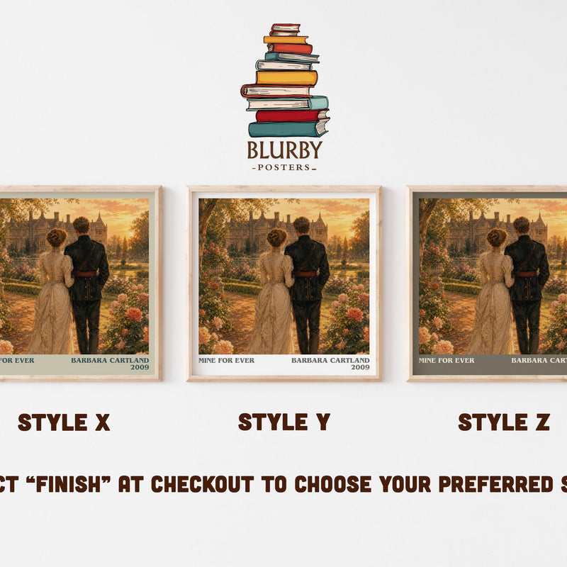 Mine For Ever literary print in frame leaning in hallway – romance wall art