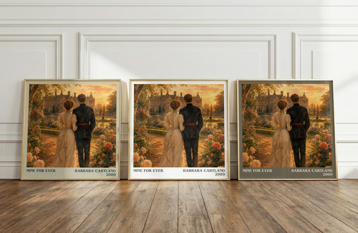 Mine For Ever literary art print colour and style options – Barbara Cartland book art