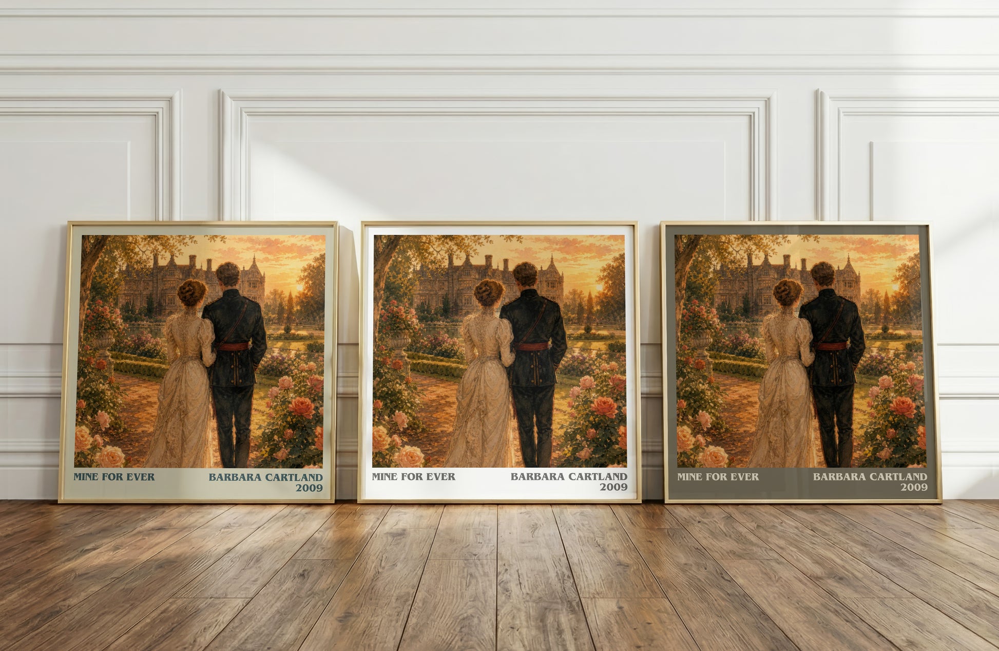 Mine For Ever literary art print colour and style options – Barbara Cartland book art