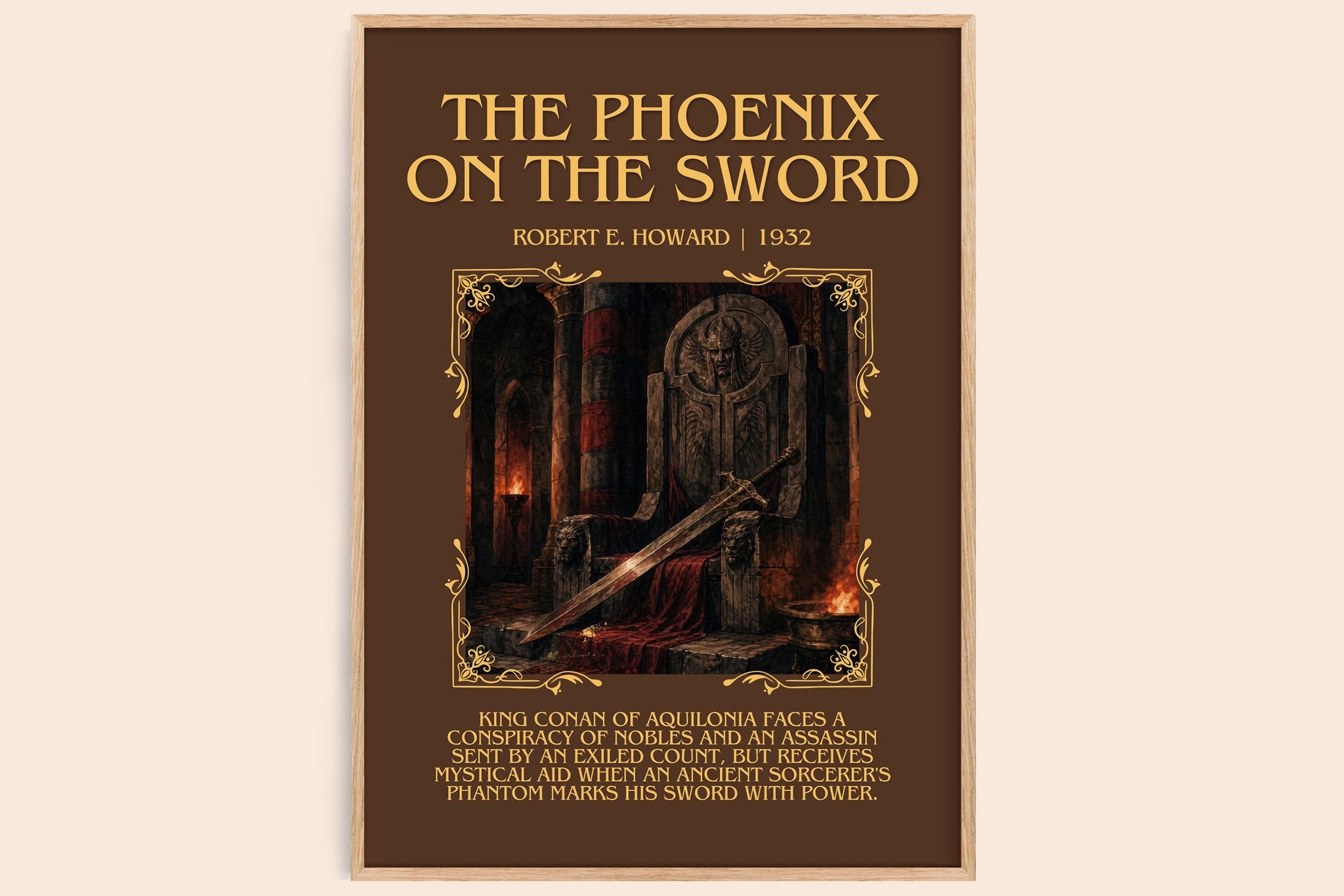 The Phoenix on the Sword Minimalist Book Poster by Robert E. Howard