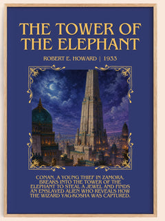 The Tower of the Elephant Minimalist Book Poster by Robert E. Howard – image 1