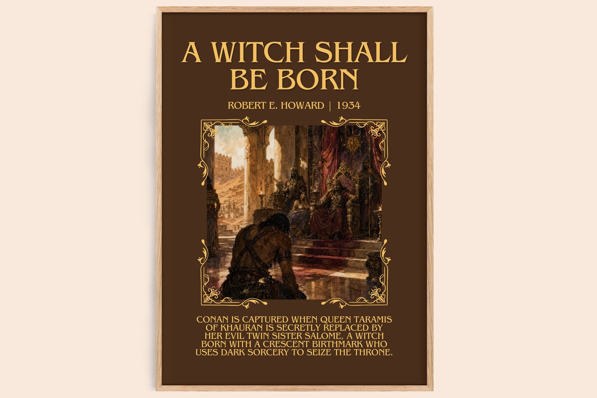 A Witch Shall Be Born Minimalist Book Poster by Robert E. Howard