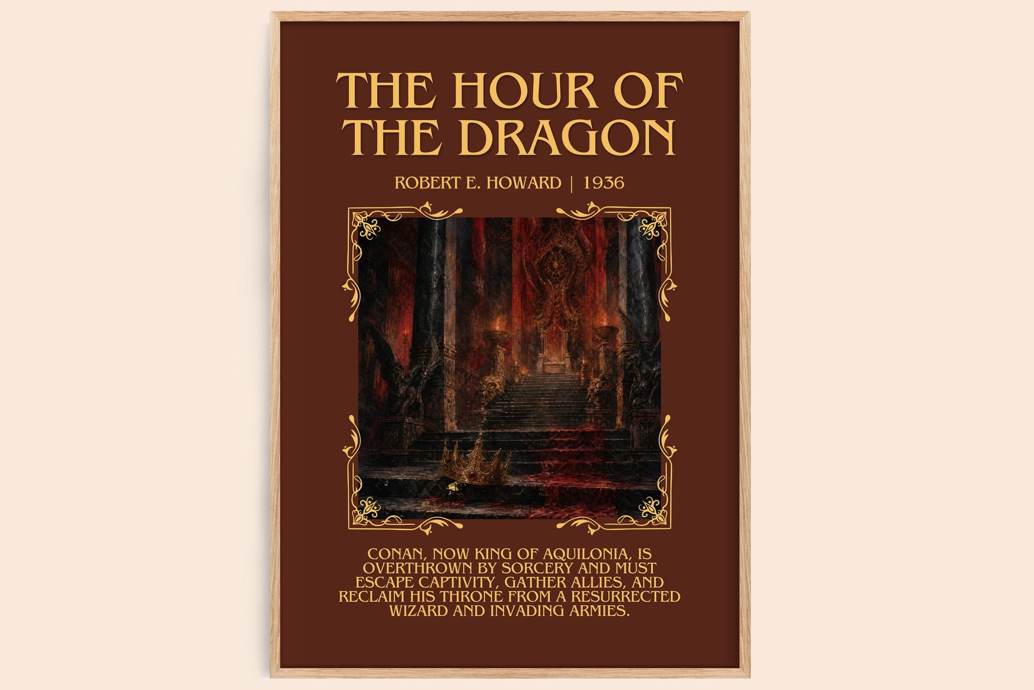 The Hour of the Dragon Minimalist Book Poster by Robert E. Howard