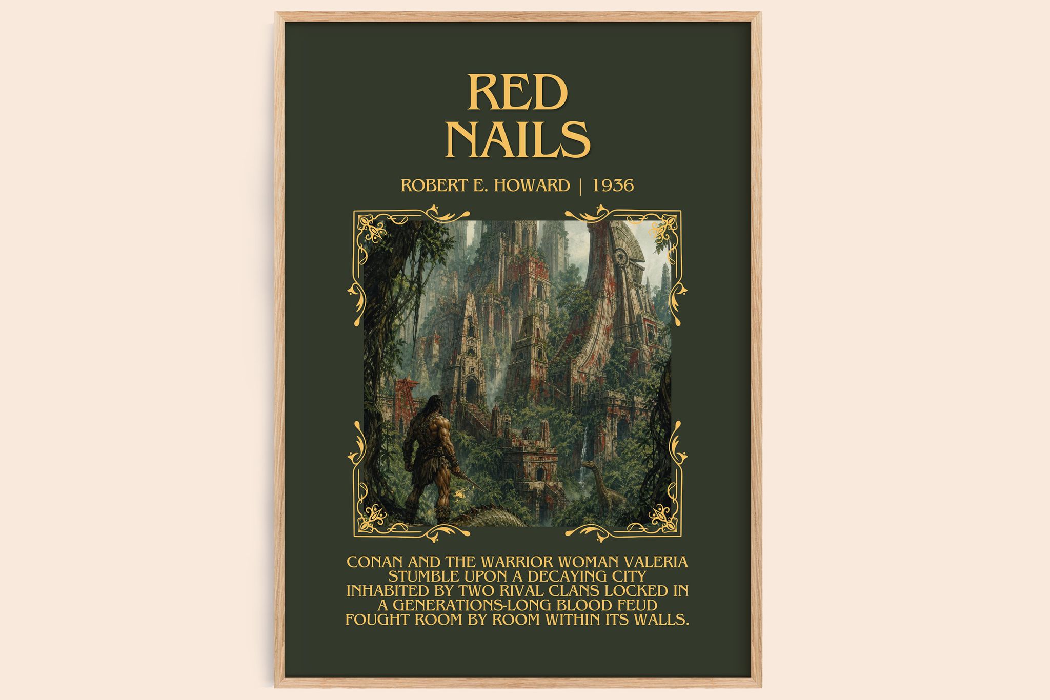 Red Nails Minimalist Book Poster by Robert E. Howard