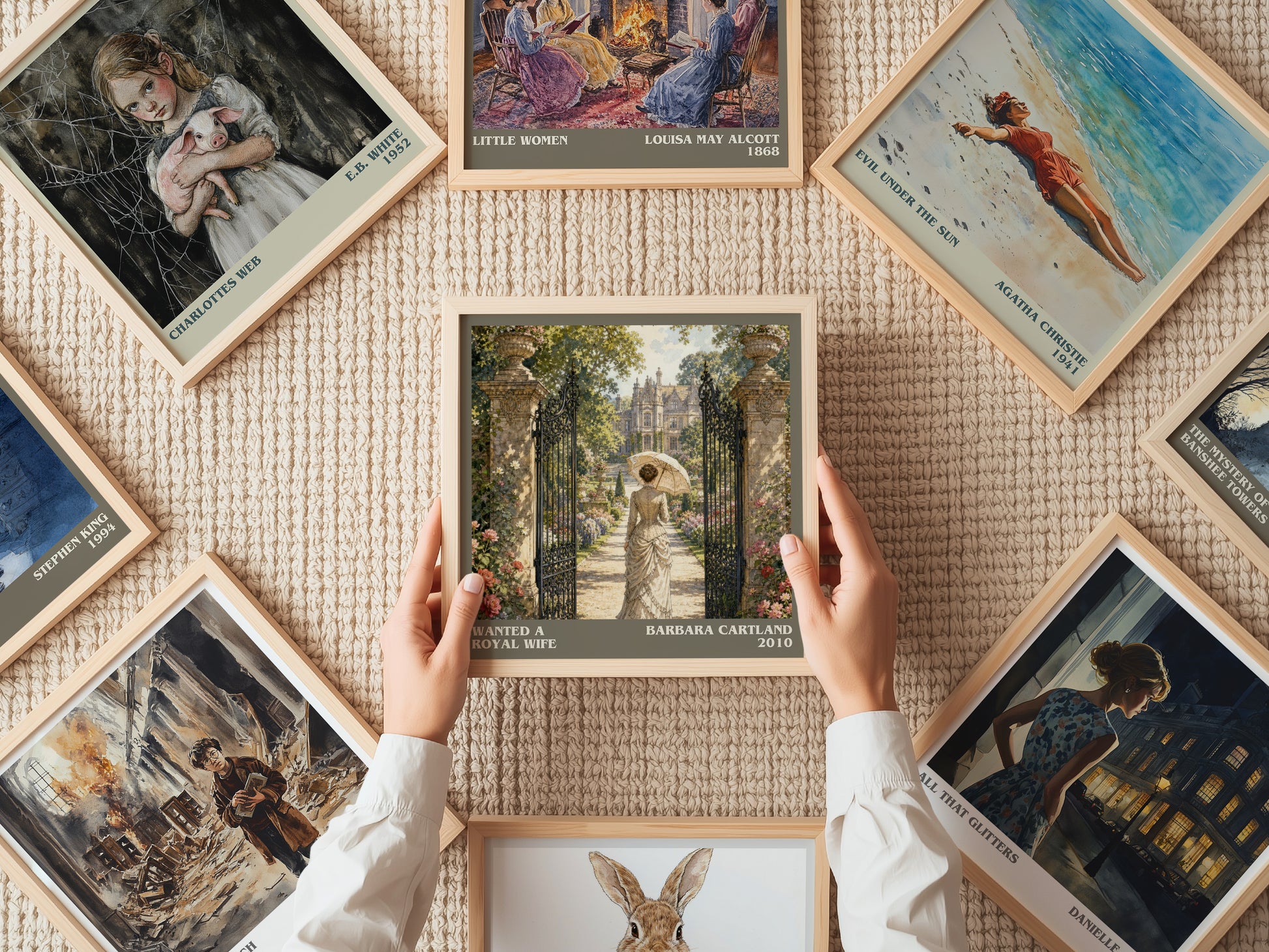 Wanted A Royal Wife literary book poster framed on wall – romance wall art