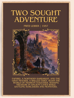 Two Sought Adventure Minimalist Book Poster by Fritz Leiber – image 1