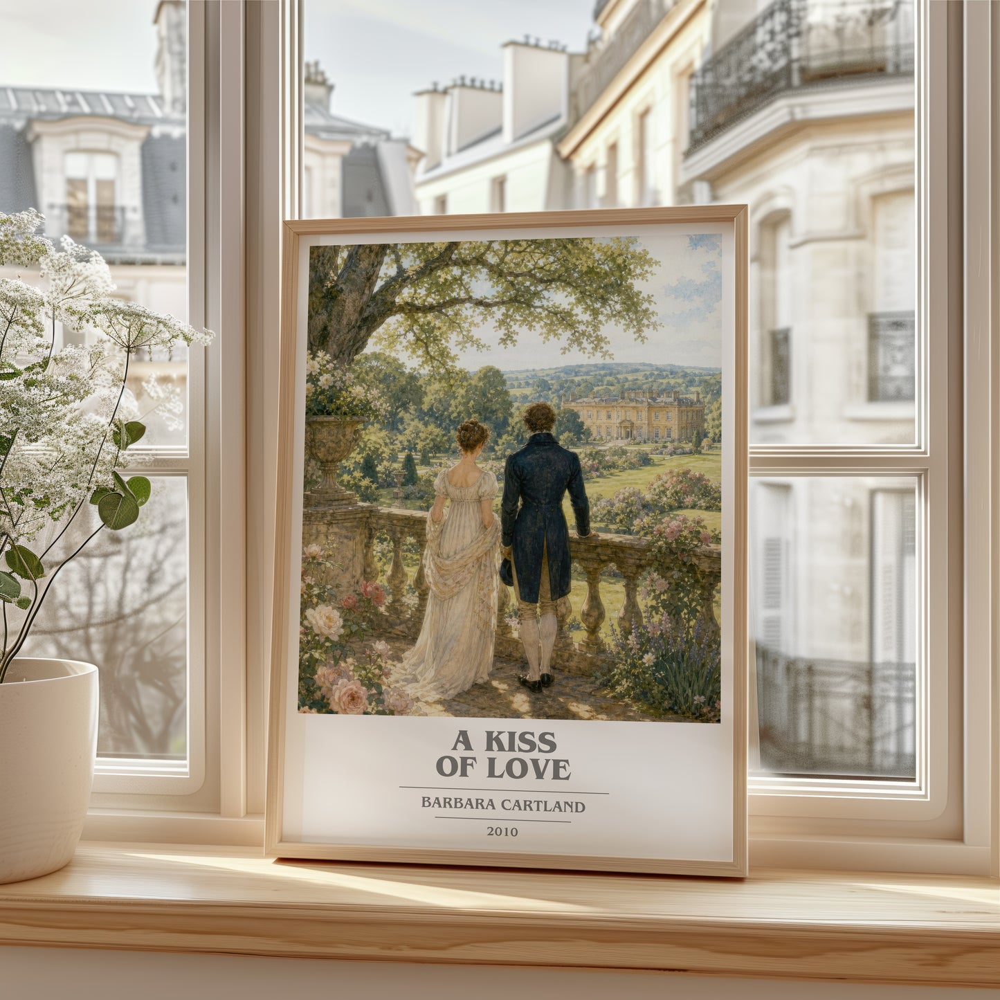 A Kiss Of Love book cover poster colour and style options – Barbara Cartland book art